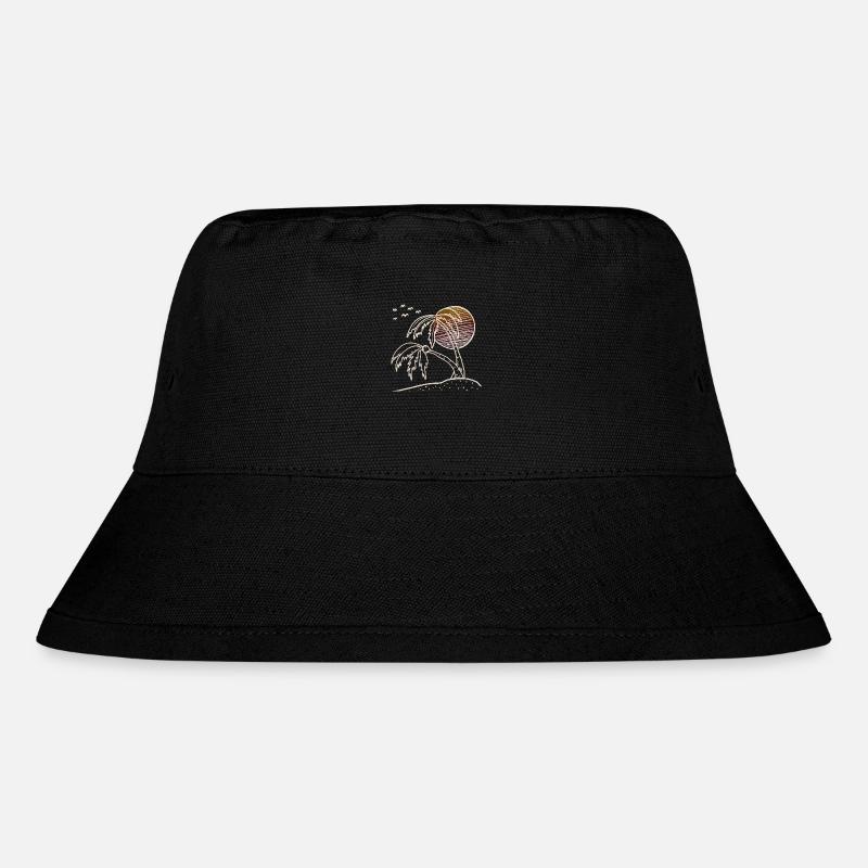 Hello Summer Beach Vibes - Stanley/Stella Recycled Bucket Hat - black