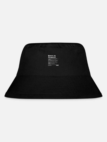Born in August - Stanley/Stella recycelter Bucket Hat - Schwarz