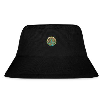 Gaming World Map - Jump and Run - Stanley/Stella recycelter Bucket Hat - Schwarz - Vorne