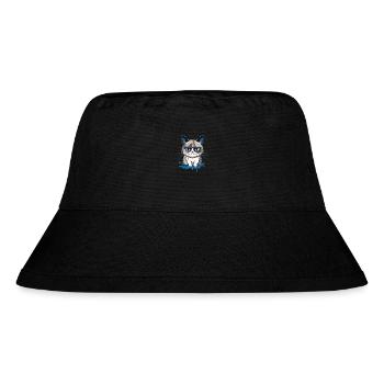 Knuffige mürrische Cat - Stanley/Stella recycelter Bucket Hat - Schwarz - Vorne