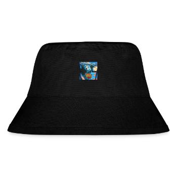 Crazy Cat Retro Style - Stanley/Stella recycelter Bucket Hat - Schwarz - Vorne