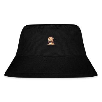 Kaffeebecher Sonnenbrille Topping - Stanley/Stella recycelter Bucket Hat - Schwarz - Vorne