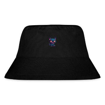 Halloween Zombie Katze - Niedliche gruselige Katze - Stanley/Stella recycelter Bucket Hat - Schwarz - Vorne