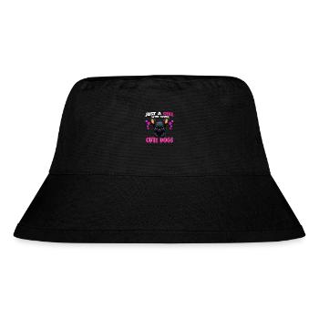 Just a Girl who Loves Cute Dogs - Stanley/Stella Recycled Bucket Hat - black - Front