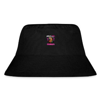 Just a Girl who Loves Parrots - Stanley/Stella Recycled Bucket Hat - black - Front