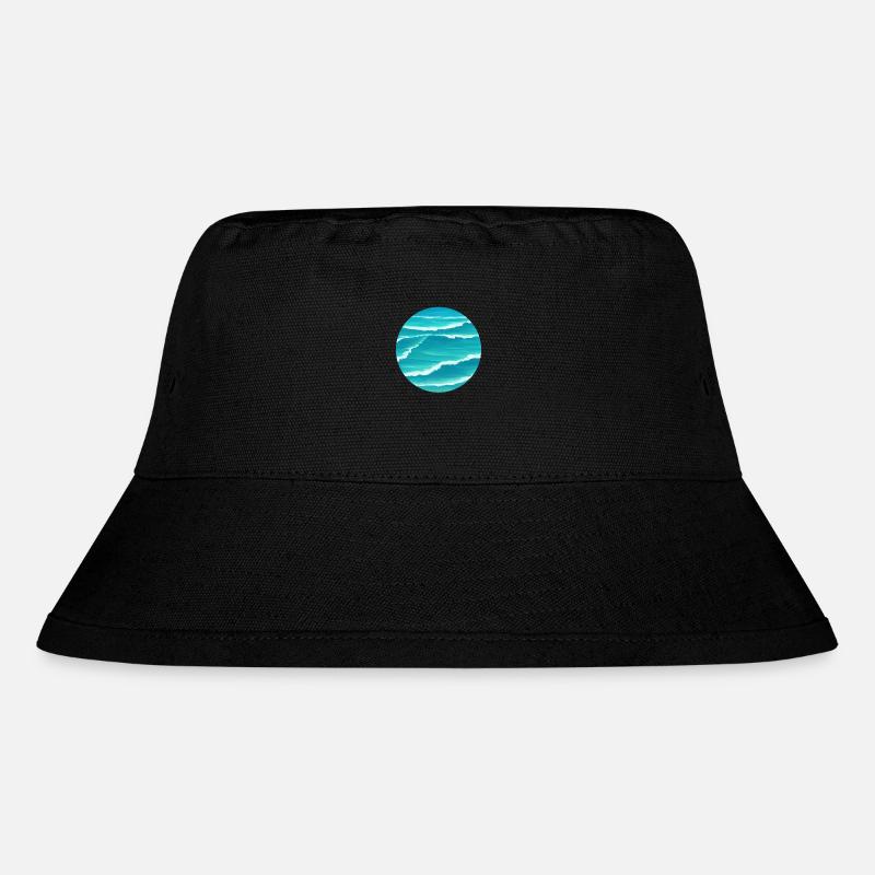 Ocean Waves - Stanley/Stella recycelter Bucket Hat - Schwarz