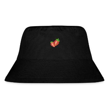 Erdbeere - Stanley/Stella recycelter Bucket Hat - Schwarz - Vorne