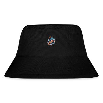 Blop the spectacled fish - Stanley/Stella Recycled Bucket Hat - black - Front