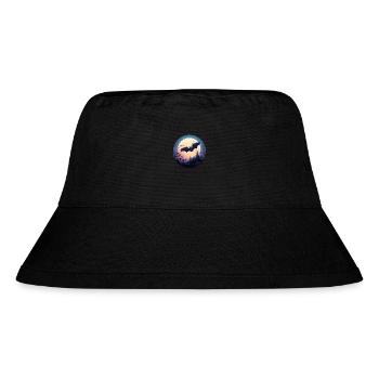 Bat Full Moon - Stanley/Stella Recycled Bucket Hat - black - Front