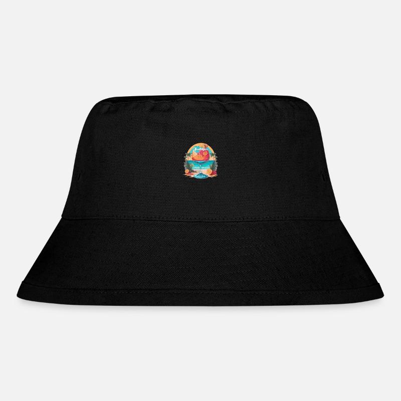 Strand Sommer Cocktail - Stanley/Stella recycelter Bucket Hat - Schwarz