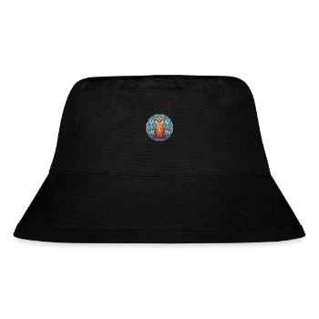 Owl Colorful Watercolor Animal Pet Illustration - Stanley/Stella Recycled Bucket Hat - black - Front