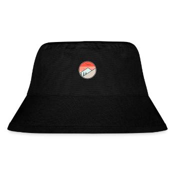 Minimalistische berge - Stanley/Stella recycelter Bucket Hat - Schwarz - Vorne