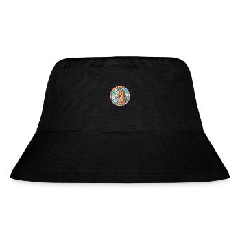 Pferd Buntes Aquarell Tier Haustier Illustration - Stanley/Stella recycelter Bucket Hat - Schwarz - Vorne