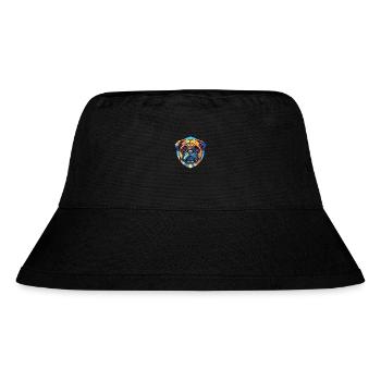 Mops Hund Bunte Aquarell Tier Illustration - Stanley/Stella recycelter Bucket Hat - Schwarz - Vorne
