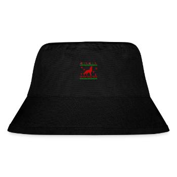 Merry Wolfmas Wolf Merry Ugly Christmas Pullover - Stanley/Stella recycelter Bucket Hat - Schwarz - Vorne