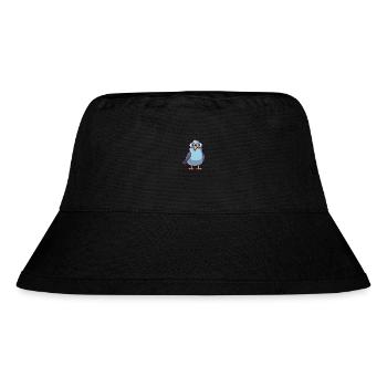 Taube mit Brille Karikatur Kawaii Illustration - Stanley/Stella recycelter Bucket Hat - Schwarz - Vorne