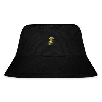 Chameleon With Glasses Cartoon Kawaii Illustration - Stanley/Stella Recycled Bucket Hat - black - Front