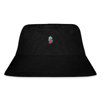 Papageien-Karikatur-Kawaii-Aquarell-Illustration - Stanley/Stella recycelter Bucket Hat - Schwarz - Vorne