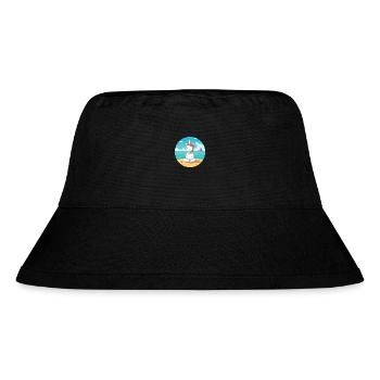 Einhorn-Cartoon-Yoga-Strand-Sommer-Illustration - Stanley/Stella recycelter Bucket Hat - Schwarz - Vorne