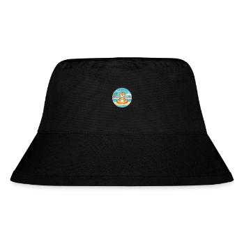 Tiger Cartoon Yoga Strand Sommer Illustration - Stanley/Stella recycelter Bucket Hat - Schwarz - Vorne