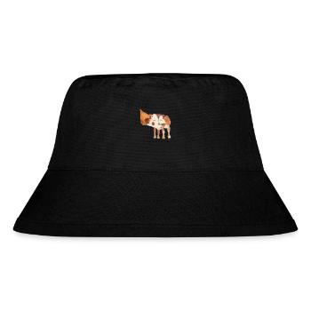 Kuh mit Kalb - Stanley/Stella recycelter Bucket Hat - Schwarz - Vorne