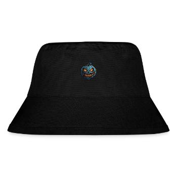 Grinsendes Kürbis Gesicht - Kürbis Halloween - Stanley/Stella recycelter Bucket Hat - Schwarz - Vorne
