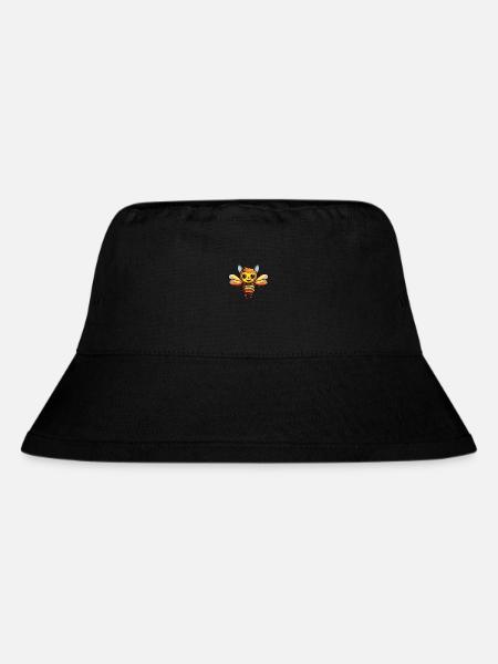 Bee Funny Cartoon Kawaii Beach Illustration - Bob recyclé Stanley/Stella - noir