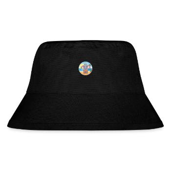 Elefant Niedlich Lustige Karikatur Kawaii Buch Strand - Stanley/Stella recycelter Bucket Hat - Schwarz - Vorne