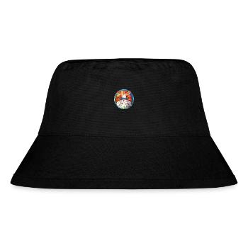 Persische Katze Rasse bunte Aquarell-Illustration - Stanley/Stella recycelter Bucket Hat - Schwarz - Vorne