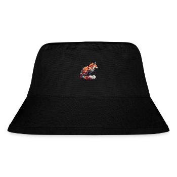 Farbenfroher abstrakter Fuchs - Stanley/Stella recycelter Bucket Hat - Schwarz - Vorne