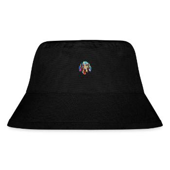 American Blue Gascogne Hund Rasse Aquarell - Stanley/Stella recycelter Bucket Hat - Schwarz - Vorne