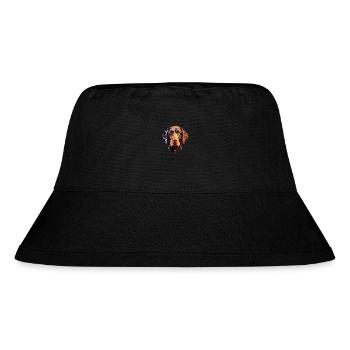 Deutsch Drahthaar Vorstehhund Rasse Aquarell - Stanley/Stella recycelter Bucket Hat - Schwarz - Vorne