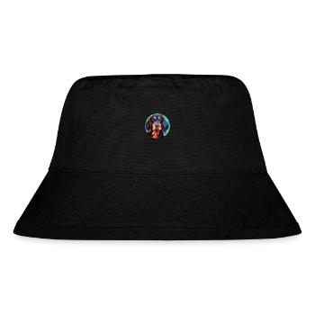 Deutsch Drahthaar Vorstehhund Rasse Aquarell - Stanley/Stella recycelter Bucket Hat - Schwarz - Vorne