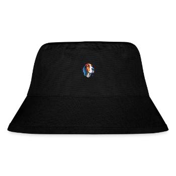 Französischer dreifarbiger Hundehund Rasse Aquarellglas - Stanley/Stella recycelter Bucket Hat - Schwarz - Vorne
