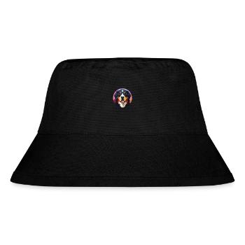 Berner Sennenhund Rasse Aquarell Illustration - Stanley/Stella recycelter Bucket Hat - Schwarz - Vorne