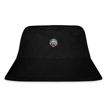 Skye Terrier Schoßhund Rasse Aquarell Illustration - Stanley/Stella recycelter Bucket Hat - Schwarz - Vorne