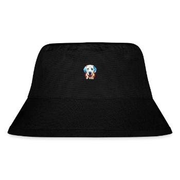 Ungarische Kuvasz-Hunderasse Aquarell-Illustration - Stanley/Stella recycelter Bucket Hat - Schwarz - Vorne