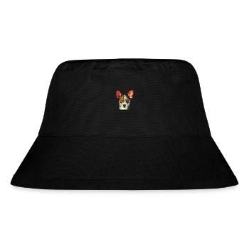 Ratterrier-Hunderasse Aquarell-Illustration - Stanley/Stella recycelter Bucket Hat - Schwarz - Vorne