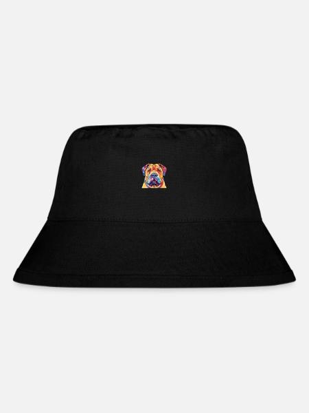 Shar Pei Purebred Dog Breed Colorful Watercolor - Stanley/Stella Recycled Bucket Hat - black