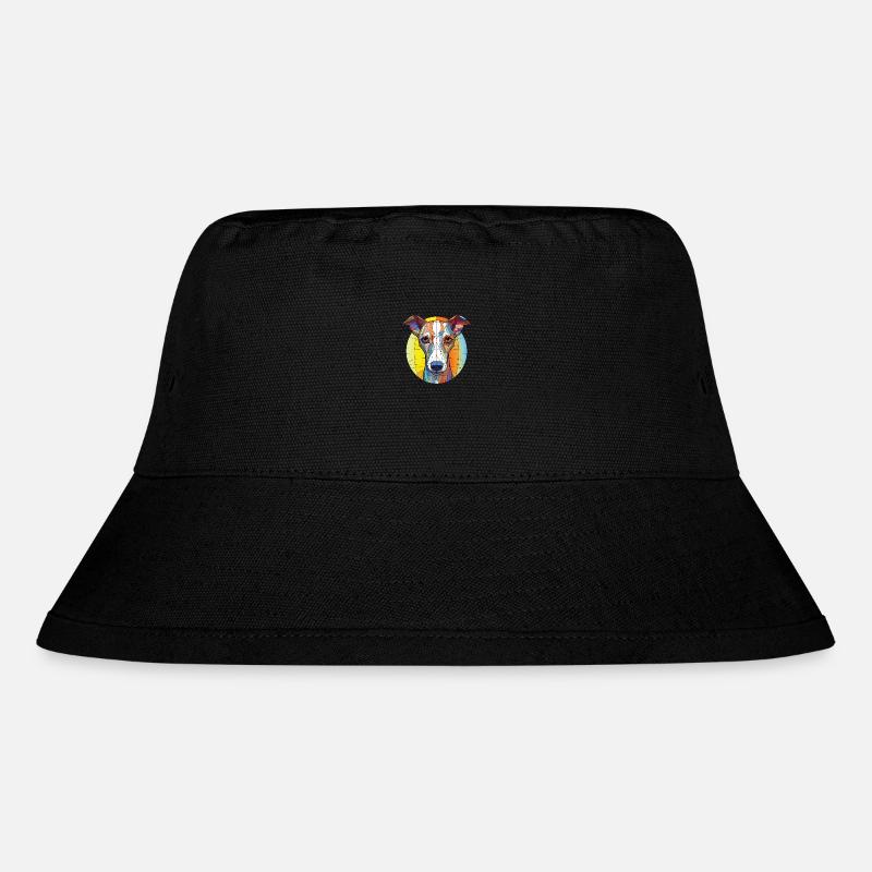Whippet-Hunderasse Bunte Aquarell-Illustration - Stanley/Stella recycelter Bucket Hat - Schwarz