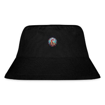 Kobra, farbenfrohe Aquarell-Tierhaustier-Illustration - Stanley/Stella recycelter Bucket Hat - Schwarz - Vorne