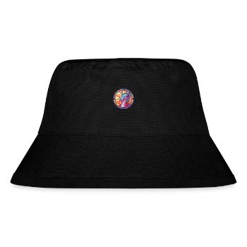 Drache Buntes Aquarell Tier Haustier Illustration - Stanley/Stella recycelter Bucket Hat - Schwarz - Vorne