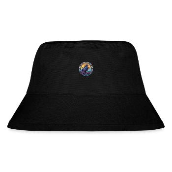 Rabe buntes Aquarell Tier Haustier Illustration - Stanley/Stella recycelter Bucket Hat - Schwarz - Vorne