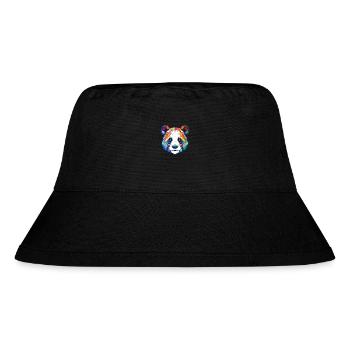 Panda Colorful Watercolor Animal Pet Illustration - Stanley/Stella Recycled Bucket Hat - black - Front