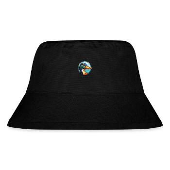 Duck Colorful Watercolor Animal Pet Illustration - Stanley/Stella Recycled Bucket Hat - black - Front