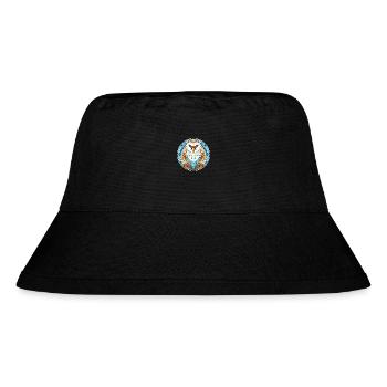 Bunte Aquarell-Tierillustration der Schleiereule - Stanley/Stella recycelter Bucket Hat - Schwarz - Vorne