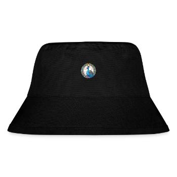 Pfau Buntes Aquarell Tier Illustration - Stanley/Stella recycelter Bucket Hat - Schwarz - Vorne