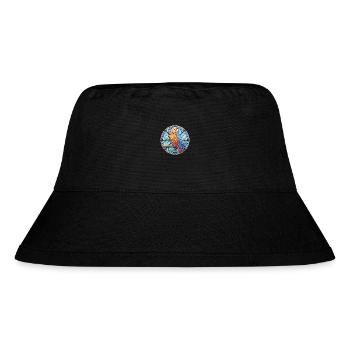 Papagei Buntes Aquarell Tier Haustier Illustration - Stanley/Stella recycelter Bucket Hat - Schwarz - Vorne