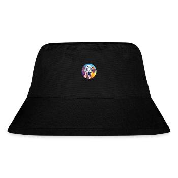 Dalmatiner Hund Buntes Aquarell Tier Karikatur - Stanley/Stella recycelter Bucket Hat - Schwarz - Vorne