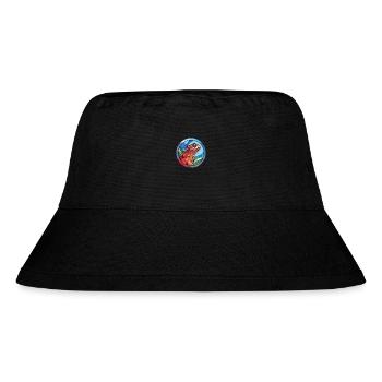 Leguan bunte Aquarell-Tier-Haustier-Illustration - Stanley/Stella recycelter Bucket Hat - Schwarz - Vorne